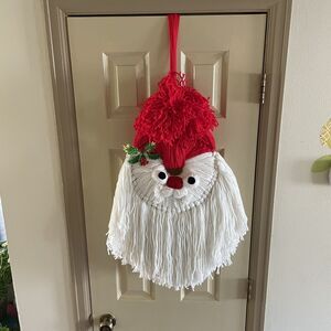 Wreath Large Yarn Santa Christmas Décor